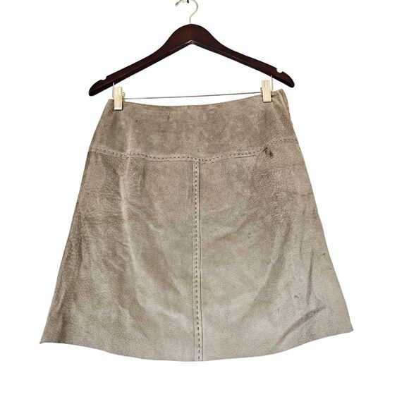 Vtg J. Jill Suede Skirt Womens Size 8 Sage Olive Green Equestrian Western Boho - Picture 1 of 10